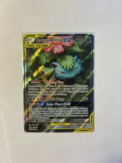 Pokemon TCG - Venusaur & Snivy GX SM229 Ultra Rare Sun & Moon Promo Tag Team NM - Image 1