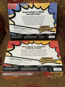 Pokemon TCG Ascended Heroes Mega Emboar & Feraligatr Ex Boxes SEALED (Lot Of 2) - Image 2