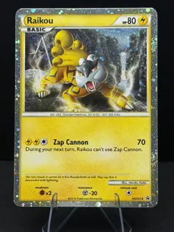 Pokemon TCG Raikou Holo HGSS19 Black Star Promo - Image 1