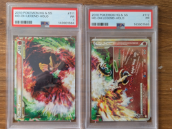 2X 2010 Pokemon HGSS Heart Gold Soul Silver PSA 1 Ho-Oh Holo #112 111 SEQUENTIAL - Image 2