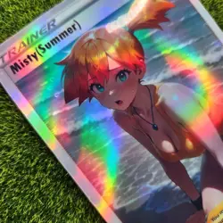 Misty Summer Full Art Goddess Story Pokemon Waifu Trading Card Holofoil Alt - Image 1