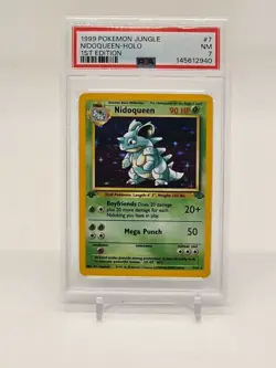 1999 POKEMON JUNGLE SET HOLO 1ST EDITION NIDOQUEEN #7 PSA 7 - Image 1