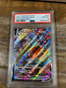 POKEMON 2021 Evolving Skies Full Art GYARADOS Vmax #029 PSA 10 Gem Mint RARE 2 - Image 1