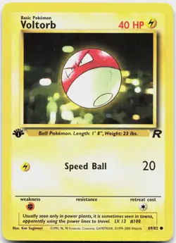 Voltorb 69/82 Common Team Rocket Pokemon 1st Edition Near Mint - Image 1
