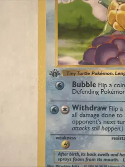 Squirtle Base Set 1st Edition Shadowless 63/102 Pokemon - Image 2