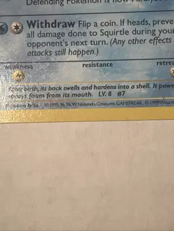 Squirtle Base Set 1st Edition Shadowless 63/102 Pokemon - Image 3