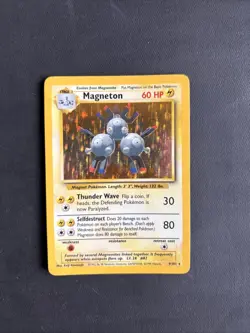 Pokemon TCG Magneton Base Set 9/102 Unlimited Holo Holo Rare 1999 WOTC - MP - Image 1