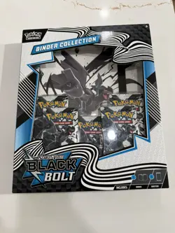 Pokemon Scarlet & Violet Black Bolt Binder Collection Box Zekrom English TCG - Image 1