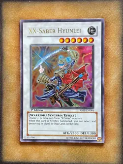 Yugioh XX-Saber Hyunlei ABPF-EN044 Ultra Rare 1st Ed LP - Image 1