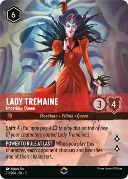 2023 DISNEY LORCANA EN 2-RISE OF THE FLOODBORN 211 LADY TREMAINE-IMPERIOUS PSA10 - Image 3
