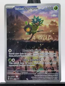 Teal Mask Ogerpon SVP123 Black Star Promo Full Art Pokemon TCG Card NM - Image 1