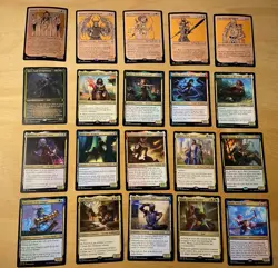 Magic The Gathering Lot Of 20 Battle For Baldur’s Gate GOLD Cards FOILS Rares - Image 1