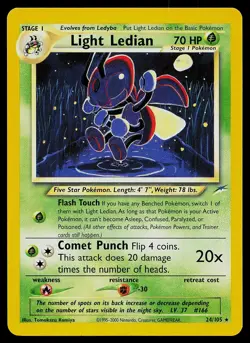Pokemon Card - Light Ledian Neo Destiny 24/105 Rare - Image 1