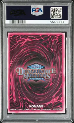 Yugioh Card Dark Magician Girl Blue Secret Rare DDM Promo 2001 PSA 8 NM-MT - Image 2