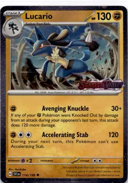 Lucario (Scarlet & Violet Stamp) Uncommon Miscellaneous Cards & Products 114/198 - Image 1