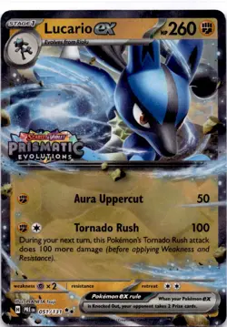 Lucario ex (Prismatic Evolutions Stamp) Double Rare Miscellaneous Cards & Produc - Image 1