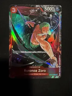 One Piece Roronoa Zoro ST01-013 Gift Collection Alt Art Super Rare Foil TCG Card - Image 1
