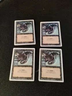 Mtg 4x Dark Ritual-Rito Oscuro Revised Playset Nm - Image 1