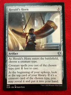 Near Mint - Herald's Horn CLB 862 - Battle for Baldur's Gate (MTG) - Image 1