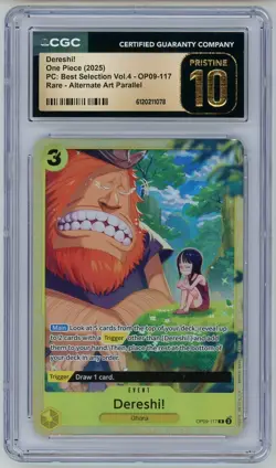 2025 One Piece Best Selection Vol. 4 Dereshi! OP09-117 CGC Pristine 10 - Image 1