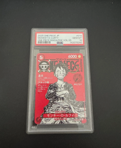 2025 ONE PIECE JAPANESE PROMOS #014 MONKEY D. LUFFY MAGAZINE VOL. 20 PSA 10！new! - Image 1
