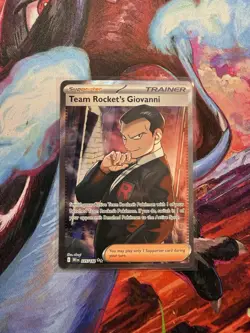Pokemon TCG Destined Rivals Team Rockets Giovanni Ultra Rare 225/182 - Image 1