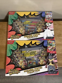 Pokemon Ascended Heroes Premium Poster Collection Mega Lucario & Gardevoir Set - Image 1