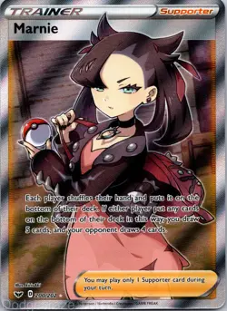 Marnie 200/202 Rare Ultra Sword & Shield Pokemon NM - Image 1