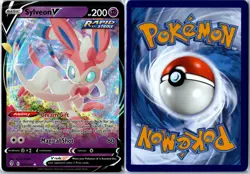 Pokemon TCG - Sylveon V Evolving Skies 074/203 V Rare Holo Near Mint - Image 3