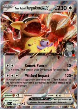 Team Rocket's Kangaskhan ex Double Rare 162/217 Ascended Heroes Near Mint - Image 1