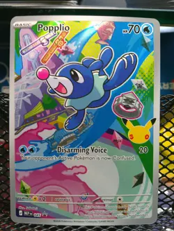 POPPLIO 045 PROMO FULL ART POKEMON TCG NM - Image 1