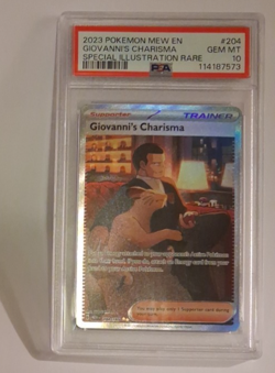 PSA 10 Giovanni's Charisma SIR 204/165 Pokemon SV 151 Special Illustration Rare - Image 1