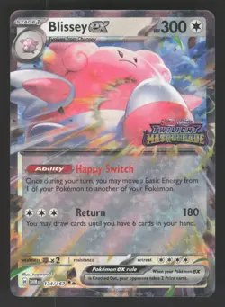 Blissey ex 134/167 Pokemon TCG Twilight Masquerade Stamped NM - Image 1