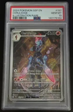 Pokemon Ceruledge Sv08: Surging Sparks Illustration Rare Holo PSA 10 197/191 - Image 1