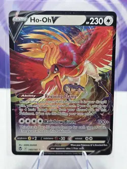 Pokemon Ho-Oh V Ultra Rare SWSH12: Silver Tempest 140/195 NM - Image 1