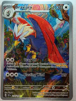 Braviary 214/191 Illustration Rare Surging Sparks Pokemon Near Mint - Image 1