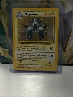 Pokemon Magneton 9/102 Base Set Holo Rare Vintage WOTC NM - Image 1