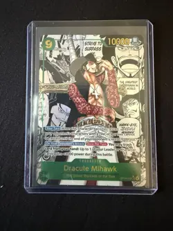 Bandai One Piece CCG Dracule Mihawk OP14-119 Super Rare Alt Art Holo EN - Image 1