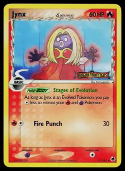 Pokemon Card - Jynx Dragon Frontiers 17/101 Reverse Holo Rare Stamped - Image 1