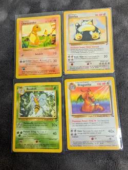 Lot Of 4 Vintage 1995 Pokemon Cards Rare Base Set NM Condition to LP - Image 1