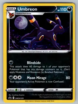 Umbreon - SWSH129 Darkness Promo SWSH: Sword & Shield Promo Cards NM - Image 1