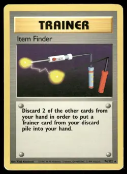 Pokemon Cards Item Finder 74/102 Base Set Unlimited Rare MP - Image 1