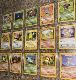 Lot Of 15 ORIGINAL Base Set LIMITED EDITION Pokemon Cards, In Sleeve+ Todloaders - Image 1