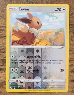 Eevee 125/203 NM Reverse Holo 2021 Pokemon SWSH Evolving Skies Card Rayquaza TCG - Image 1