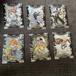 Pokemon Chinese Mengka 2 Lot Of 6 One Piece/pokemon Crossover Cards SER 5-10 - Image 1