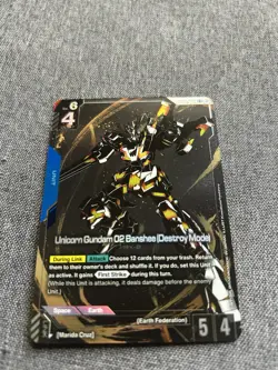 Unicorn Gundam 02 Banshee (Destroy Mode) GD01-003 LR+ Foil Gundam Card Game NM - Image 2