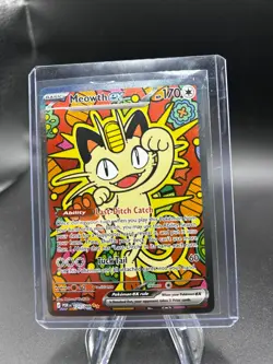 Meowth ex 121/088 Secret Rare Full Art Pokemon Card Near Mint - Image 1