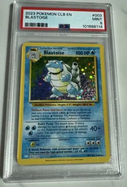 Blastoise 003/034 PSA 9 MINT - Holo Rare - Trading Card Game Classic Collection - Image 1