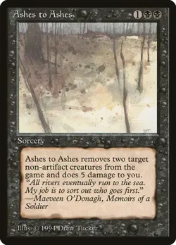 2x Ashes to Ashes The Dark MP MTG - Image 1