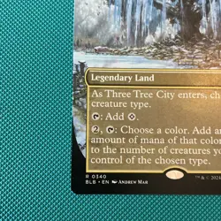 Wizards of the Coast Three Tree City Bloomburrow 0340 Rare Legendary Land 2024 - Image 2